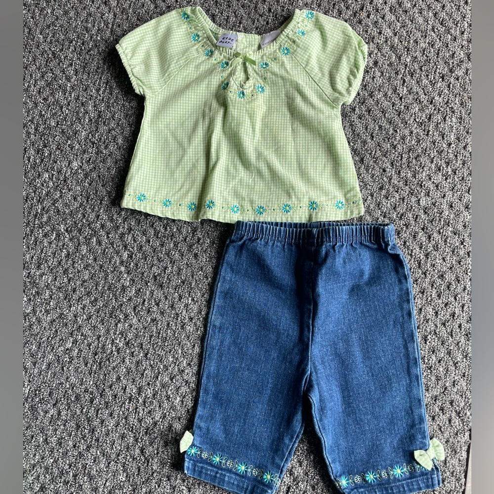 EUC Vintage Kids Play 18 Month Shirt and Capri Set